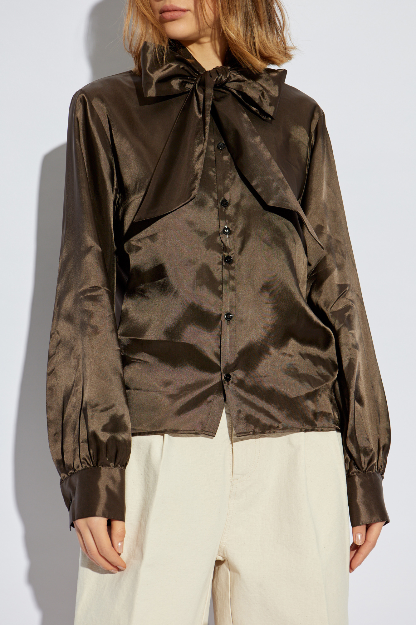 Brown Tie Top MM6 Maison Margiela - Vitkac Canada